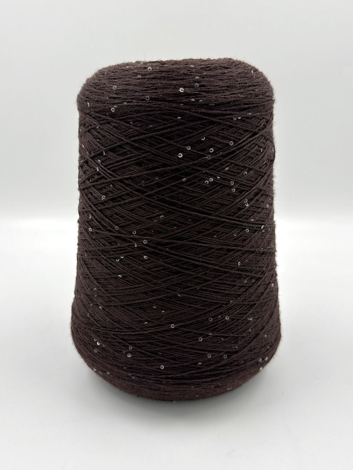 Пряжа Merino Paillettes, Italia, меринос, цвет шоколадный